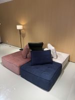 Sofá Cama Ergonómico Contemporáneo de Una Plaza, Extensible y Ajustable, Tapizado en Tela con Esponja, para Uso Comercial en Villas, Hogares y Apartamentos