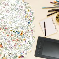 Papier de scrapbooking floral GF, 24 feuilles, motifs marguerites et feuilles, 30x30cm, pour journaux, fabrication de cartes, emballage de cadeaux