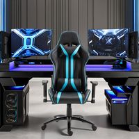 Chaise de course de jeu futuriste exécutive Mécanisme d'inclinaison réglable Style pivotant en cuir synthétique PU pour une utilisation au bureau