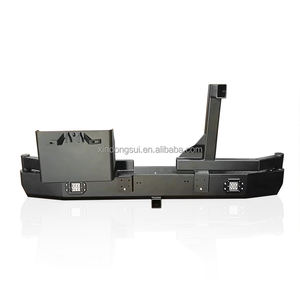 Parachoques Trasero de Metal Reforzado con Acero Negro 4x4 con Soporte para Bidón de Aceite y Soporte para Llanta de Repuesto para Dodge Ram <span class=keywords><strong>Jeep</strong></span> Gladiator - Product Image 1