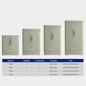 PROWAY Custom Size Heavy Duty Electronic High Glossy 6mm Thick Home <strong>Safes</strong> Biometric Fingerprint <strong>Lock</strong> Led Screen Digital <strong>Safe</strong> <strong>Box</strong> - Product Image 4
