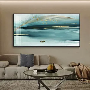 कमरे में रहने वाले दीवार सजावट ग्रीन लैंडस्केप कलाकृति सार क्रिस्टल चीनी मिट्टी के बरतन पेंटिंग फंसाया HD के मुद्रण