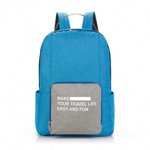 Mochila Plegable de Viaje Ligera y Elegante Personalizada, Mochila Escolar Plegable de Poliéster Catiónico - Product Image 1