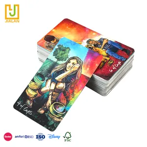 Cartes de Tarot imprimées en quatre couleurs, personnalisées, activités quotidiennes, jeux de fête, papier Recyclable, cartes de Tarot