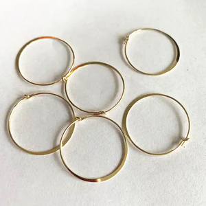 Premium Simple Style Flat Wire <strong>Earring</strong> <strong>Hook</strong> 14k Gold Filled Jewelry Accessories Made Durable Brass for Easy <strong>Earring</strong> Making - Product Image 2