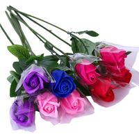 Ensemble cadeau de fleurs pas cher en gros, cadeau pour la fête des mères, savon en forme de rose