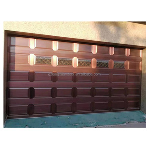 <span class=keywords><strong>Porte</strong></span> <span class=keywords><strong>de</strong></span> <span class=keywords><strong>garage</strong></span> verticale sectionnelle en acier galvanisé, couleur grain <span class=keywords><strong>de</strong></span> bois, certifiée CE par l'Union européenne, avec système <span class=keywords><strong>de</strong></span> <span class=keywords><strong>sécurité</strong></span> inclinable - Product Image 3