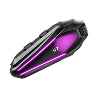 Nouveaux écouteurs sans fil pour casque, étanches, avec lumières colorées, pour moto, avec fonction intercomunicador