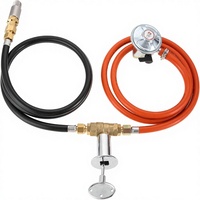 Kit de foyer au gaz 150 000 BTU avec régulateur de propane, système de commande de vanne, tuyau d'assemblage, mélangeur d'air métallique 1/2 pouce, pièce de rechange