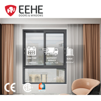 Fenêtres coulissantes en aluminium EEHE avec cadre en aluminium certifié NFRC, design étanche, cadre grillagé, fenêtres coulissantes en aluminium