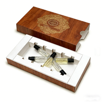 Coffrets découverte de parfums en échantillon de 2 ml, boîte en papier artistique avec laminage mat, flacon vaporisateur, flacon de parfum d'essai, boîte d'emballage à roulettes
