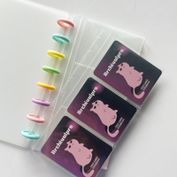 RINGNOTE Ensemble de 2 pochettes de haute qualité imprimées UV, 3,5 pouces, 8 compartiments, en PP dépoli, couverture rigide, logo personnalisé populaire, multifonctionnel, pour Kpop Idol