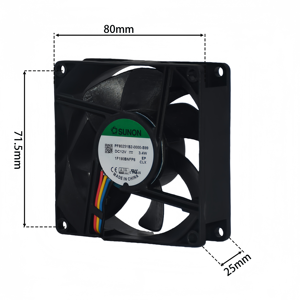 8025 12V3.4W Hiệu suất cao Bộ cấp nguồn khung gầm yên tĩnh Điều khiển nhiệt độ bóng đèn PWM Quạt 8CM PF80251B2-0000-S99 Quạt làm mát - Product Image 3