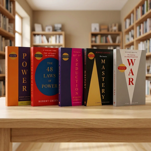 Coffret de 5 livres de Robert Greene : Les 48 lois du pouvoir, L'art de la séduction, Les 33 stratégies de la guerre et Les lois de la nature humaine - Product Image 1