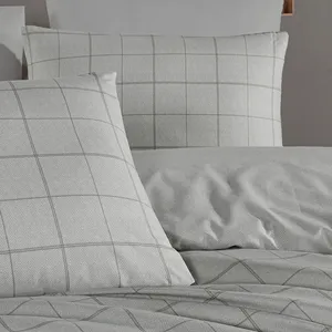 Karden Flower Grey Cotton Poplin Double Bedding Set 200x220 with Flat Sheet - Product Image 4
