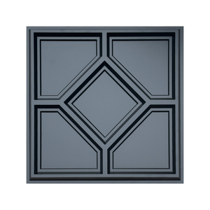 Hiện đại <span class=keywords><strong>PVC</strong></span> 3D nghệ thuật vuông gạch Trần không thấm nước khuôn-proofnatural Champagne vàng 605*605 Lay-in tấm Trần - Product Image 6