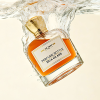 Bouteilles de parfum en verre vides de luxe en forme de couronne OEM ODM 50ML 100ML avec boîte
