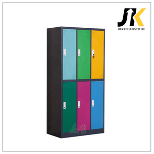 <span class=keywords><strong>Casier</strong></span> en acier coloré à 6 portes, 2 niveaux, 3 largesurs, en métal, verrouillable, pour employés, avec étagère, modèles Almirah - Product Image 2