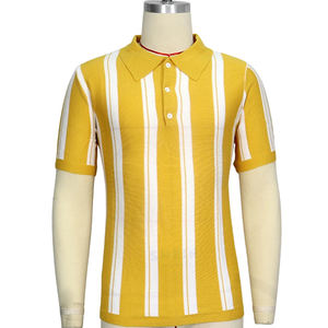 <span class=keywords><strong>Polo</strong></span> de Punto para Hombre con Cuello a Rayas y Botones, Estilo Casual de Verano, Cuello Solapa Delgado de Alta Calidad - Product Image 4