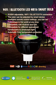 Không thấm nước MR16 <span class=keywords><strong>LED</strong></span> thông minh ánh sáng bóng đèn 6W rgbcw 30/40/60deg Wi-Fi BT kiểm soát nhôm kính cơ thể cho cảnh quan vườn chiếu sáng - Product Image 2