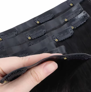 Clip Invisible <span class=keywords><strong>sans</strong></span> couture dans les extensions de cheveux Pixie cheveux humains bouclés trame de peau en PU naturel Clip Invisible dans l'extension de cheveux - Product Image 3