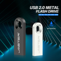 Lot de 10 clés USB 2.0 métalliques étanches de 16 Go/32 Go avec porte-clés, en stock, garantie 3 ans