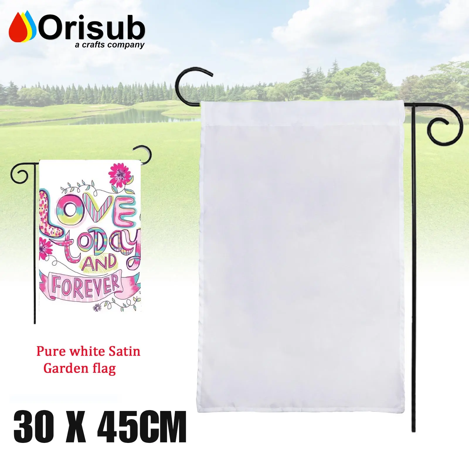 Drapeau de jardin en polyester blanc, pour la sublimation, offre spéciale,