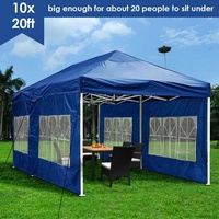 Tente pop-up personnalisée pour les salons professionnels, tente pliante rétractable de 3x6m avec parois latérales, sac de transport et sacs de poids