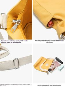 Nouveau Sac à Bandoulière Grande Capacité pour Femme, Style Coréen 2026, en Toile Unie avec Fermeture Éclair, Motif Floral Estival, Idéal pour Étudiantes - Product Image 4