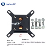 Radiateur spécial Intel à refroidissement par eau pour processeur, tête de refroidissement argentée et noire, sans ventilateur