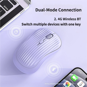 เมาส์ไร้สาย Stock 4D 2.4G+BT <span class=keywords><strong>4</strong></span> ปุ่ม ดีไซน์ตามหลักสรีรศาสตร์ ความละเอียด 1600DPI ระบบติดตามแบบออปติคอล สำหรับสำนักงานและแล็ปท็อป - Product Image 3