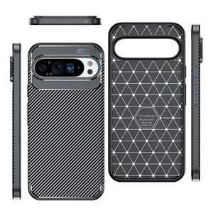 For <strong>Google</strong> Pixel 9 Pro/9 Carbon <strong>Fiber</strong> Texture TPU Mobile Phone Case Shockproof Lens Protection Cover - Product Image 2