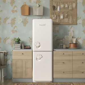 Réfrigérateur Xinfei de style <span class=keywords><strong>vintage</strong></span> 175L, réfrigérateur rétro à double porte avec étagères réglables et congélateur supérieur - Product Image 1