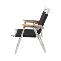 Fauteuil de camping pliable Kermit moderne en aluminium avec dossier réglable, surface en tissu amovible, idéal pour l'extérieur et le jardin - Vente en gros