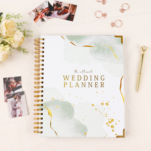 Impression couverture rigide planificateur <span class=keywords><strong>de</strong></span> mariage personnalisation personnalisation mon livre <span class=keywords><strong>de</strong></span> mariage <span class=keywords><strong>de</strong></span> rêve avec bords dorés - Product Image 3