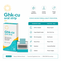Bandes buccales de peptides de cuivre GHK-Cu à dissolution rapide pour favoriser l'éclat de la peau et la santé cellulaire – Marque privée, OEM disponible