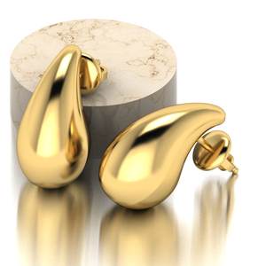 Dernière vente chaude 10k/14k/18k or blanc 4 griffes boucles d'oreilles bijoux en diamant de laboratoire - Product Image 2