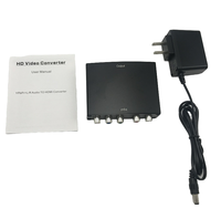 RGB YPbPr'den AV Video Ses Dönüştürücüsüne HDCP YPbPr/RGB + R/L Ses Dönüştürücü Çıkışları RCA Ekran Rengi