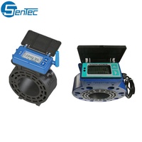 Medidor de Agua Ultrasónico con Batería SENTEC DN50 DN65 DN80 DN100mm, Medidor de Flujo de Agua Digital RS485 Tipo Sándwich con Brida, PN16