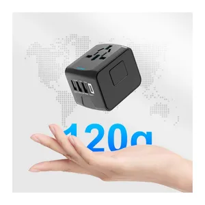 2023 adaptateur de voyage universel mondial adaptateur de charge pour téléphones portables, chargeur mondial de charge rapide de gadget de voyage de type C