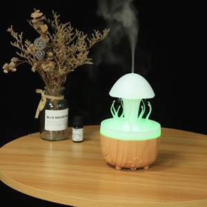 เครื่องกระจายกลิ่นหอมแมงกะพรุน 0.5 ลิตร เครื่องเพิ่มความชื้นแบบใช้พลังงาน USB พร้อมไฟหลากสีสำหรับใช้ในบ้าน สำนักงาน หรือบนโต๊ะทำงาน - Product Image 2
