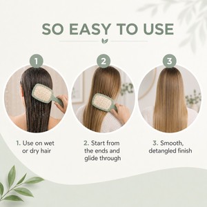 <span class=keywords><strong>Brosse</strong></span> démêlante pour <span class=keywords><strong>cheveux</strong></span> avec picots en nylon flexibles pour <span class=keywords><strong>cheveux</strong></span> secs et humides et massage du cuir chevelu OEM - Product Image 3