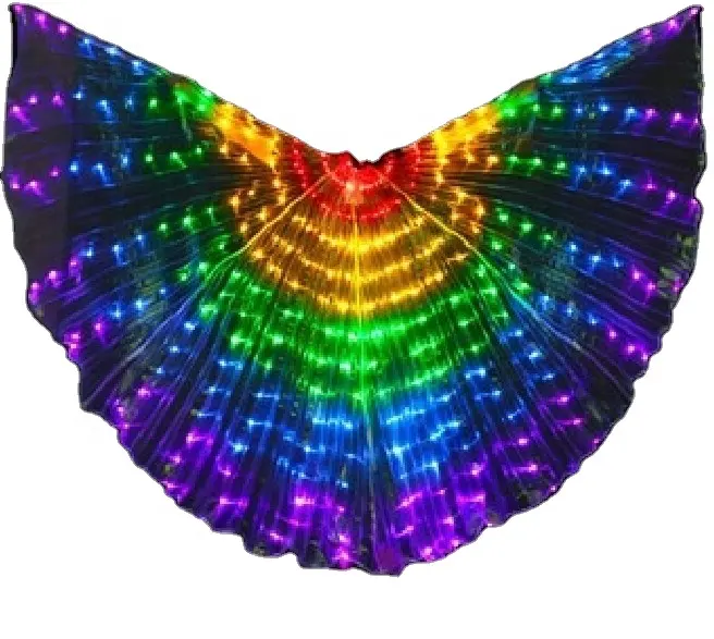 Bestdance LED Isis Wings Glow Light Up Belly Dance Costumes Carnival Performance Clothing