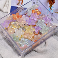 Perles de verre émaillées de 22 mm, motif fleur à cinq pétales, trou central, style ancien, accessoires de bijoux DIY transfrontaliers, épingle à cheveux en verre faite à la main