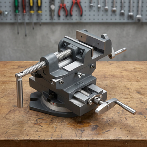 FERVI Crochet Vise with Swivel 120mm Aperture & 150mm Longitudinal Travel for Bench Work Versatile & Easy to Use - Product Image 2