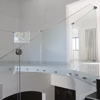 Pince de fixation en verre trempé pour balustrade de balcon, pince de décoration en acier inoxydable pour escalier, pince de fixation pour garde-corps en verre