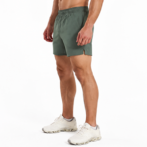 Pantalon de sport décontracté pour homme, mi-long, uni, avec cordon de serrage, séchage rapide, respirant, anti-plis, en tissu de laine, motif personnalisé, pour la gym, le fitness et la course à pied - Product Image 2