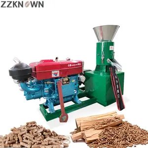 China Leading Manufacturer Biomass Fuel Pellet Machine sawdust Straw Wood Flat Die Biomass Fuel Granulator