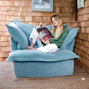 Sofá de tamaño pequeño para sala de estar, asiento individual, dormitorio simple, sofá de tela para apartamento, nórdico, espacioso, perezoso, puede acostarse - Product Image 2