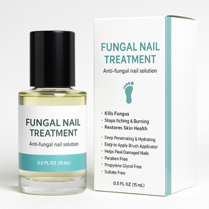 Traitement <span class=keywords><strong>antifongique</strong></span> pour les ongles en marque privée |   Huile réparatrice <span class=keywords><strong>antifongique</strong></span> extra forte à l'huile d'arbre à thé pour adultes, pour ongles jaunes et épais - Product Image 1
